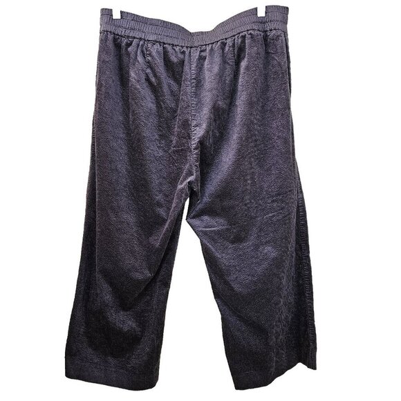 Raffaello Rossi Pants Women 44 L Gray Cropped Wide Leg Microcords Camilla 6/8 O - Picture 2 of 16